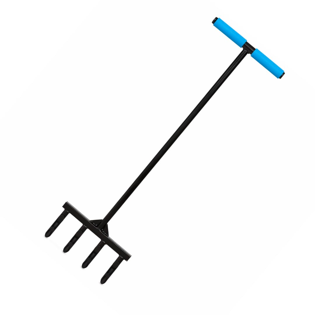 Rasenlüfter Arbeitsbreite 31 cm - Rasenspecht Aerifizierer - Vertikutierer Hand - Aerifizierer für Rasen - Handvertikutierer Schwarz 103x31x13cm