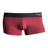 [GRAVEVAULT] [グレイブボールト] 男性下着 STAR CHECK ローライズボクサー S/L (S, レッド)