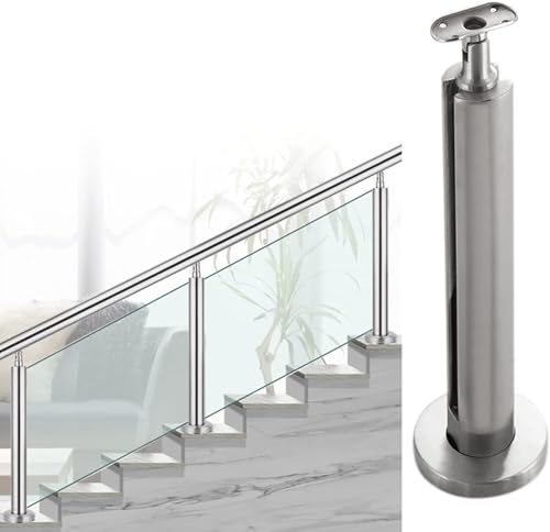 Poteau de garde-corps en verre rond central en acier inoxydable pour rampe 10-12mm