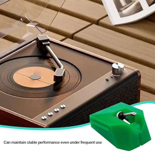 Aguja de repuesto para tocadiscos con cartucho ovalado de audio analógico retro 4