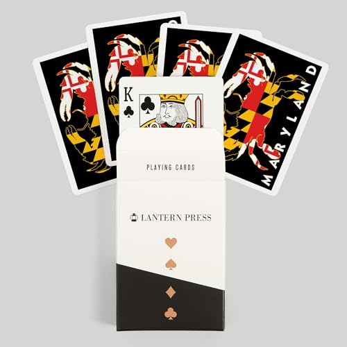 Lantern Press Maryland, Crab Flag, 52 Cartas Póker miniatura 6