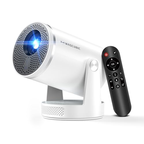 Autofokus Magcubic Mini Beamer 4K HY320pro Projektor mit Native 1080p 400 ANSI 10000:1 Kontrast Automatische Trapezkorrektur WLAN 6 BT 5.4 Beamer 4K Heimkino fürZuhause Garten & Büro