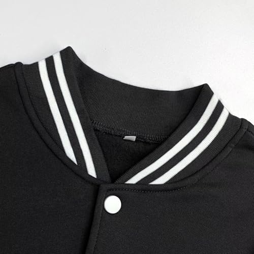 babyhealthy Kids Boys Varsity Jacket Baseball Jacket Casual Sport Cardigan Sweatshirt Youth 2-13 Year4