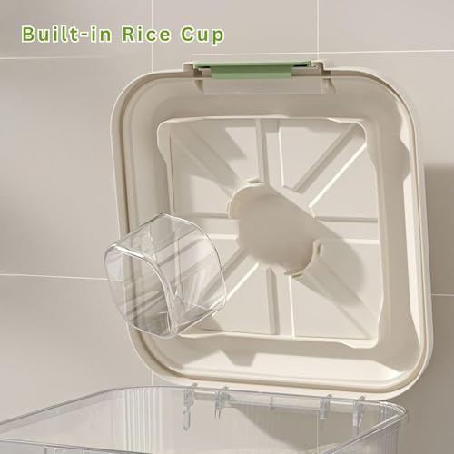 Image of Ash & Roh Large Plastic Storage Bin with Lid and Wheels, Airtight Rolling Container for Pet Food, Grains, Toys, and Pantry Items (18KG - Large (WITH WHEELS))