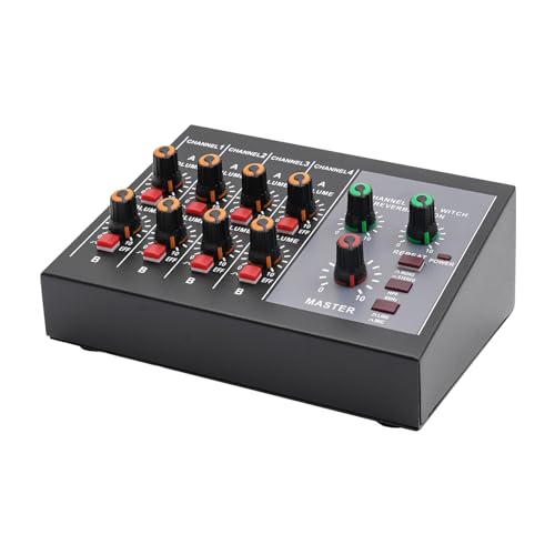 JooWing Metal Modern 8-Channel Mono Stereo Audio Mixer Home Karaoke Sound Mixing Amplifier for home KTV, band/stage performances, campus activities, conferences