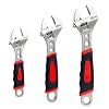 Navegando 3-Piece Adjustable Wrench Set 6/8/10 Inch – Heavy-Duty High Carbon Steel, Non-Slip Grip for Plumbing Tools, Automotive Repair & Home Use