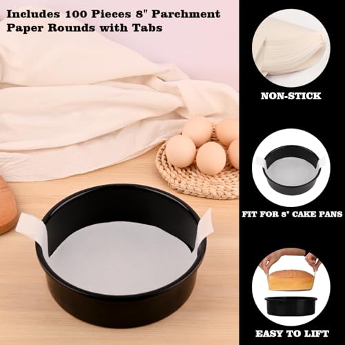Huakener 8 INCH ROUND CAKE PAN 8 Inch Cake Pan - Set Of 3 Round Cake Pans thumb #3