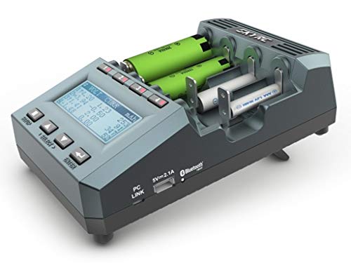 ARINO SKYRC MC3000 - Cargador universal de pilas (con pantalla LCD para estado de carga, admite 42 tamaños de pilas, control por PC y aplicación)