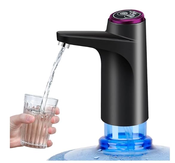 Novocloud Bomba para Botellas de Agua, Dispensador de Agua Eléctrico Bomba Automática de Agua Potable Bomba de 5 Galones para el Hogar Dispensador de Agua Distribuidor de Carga USB para Hogar Acampar