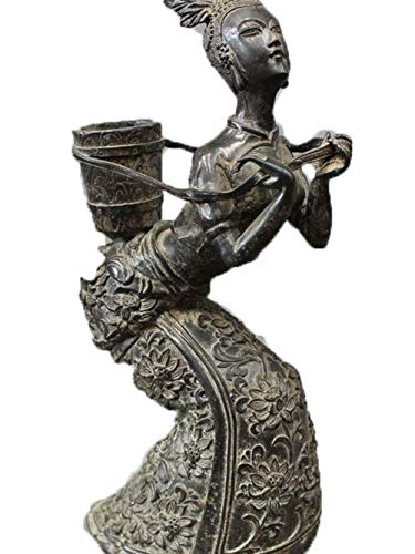 Statue chinoise déesse bronze pur : sublimez un salon vide