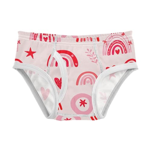 ODAWA Rainbows Red Pink Soft Toddler Cotton Underwear Tagless 2T Boy Underwear