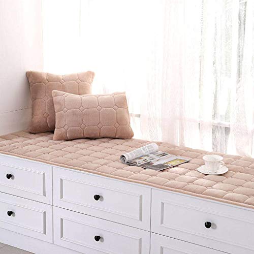 ZHI-HHA Plush Bench Cushion,Solid Color Soft Rectangle Non-slip Chair Cushion Bench Seat Cushion Suitable For Indoor Outdoor Patio-70 * 180cm-Q