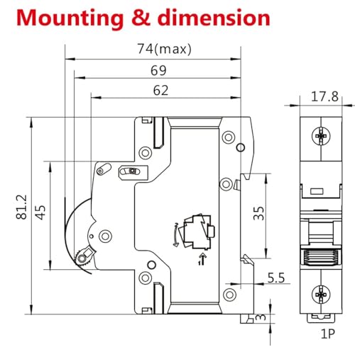 Disjoncteur 4 pôles courbe C 32A MCB pour sécuriser le triphasé - 6