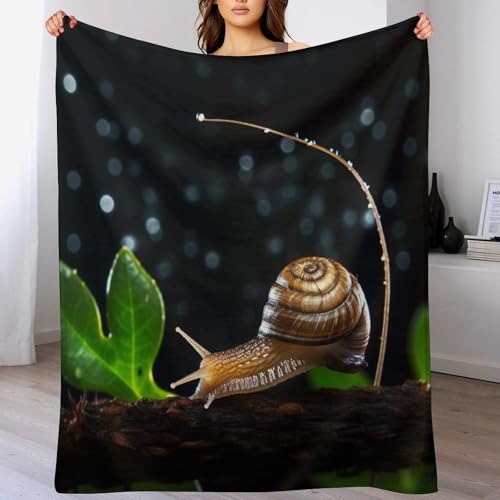Couverture escargots douce en flanelle supérieure, plaid de lit élégant