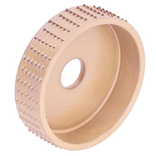 Grinder Shaping Disc, Wood Carving Disc Tungsten Steel Grinder Shaping Angle File Discs Woodworking Angle Grinder Attachment 75mm for, Grinding Discs(Gold)