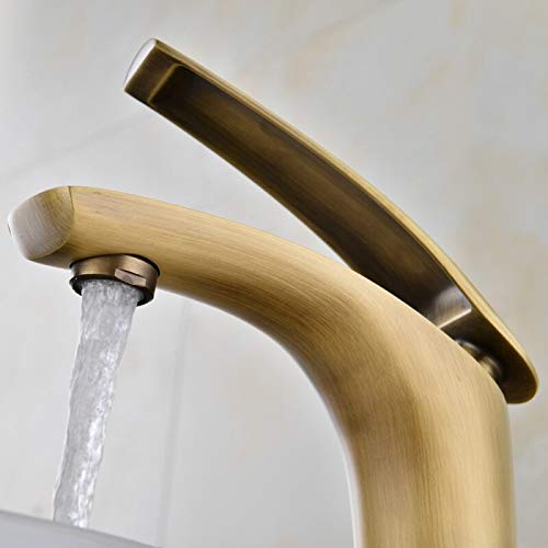Grifo de lavabo de latón rústico estilo bambú B-1534 para baño sofisticado 2