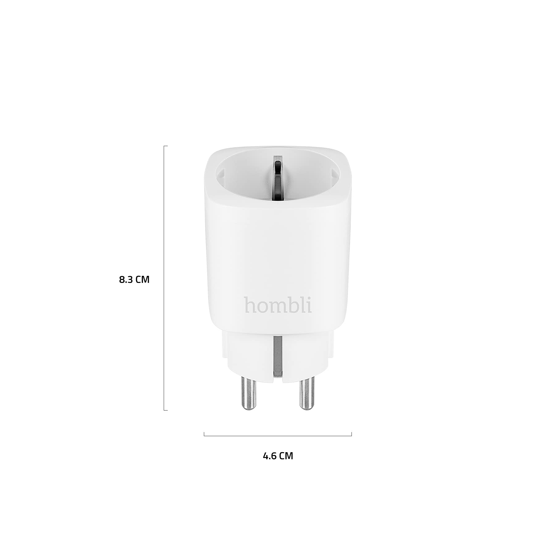 Hombli Enchufe Inteligente Programable con Wi-Fi para la Automatización de Dispositivos Medición de Energía | Compatible con Amazon Alexa y Google | Control Remoto a través de la App Gratuita Hombli