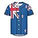 Vnurnrn New Zealand Flag Mens Baseball Button Down Jersey Hipster Hip Hop T Shirts