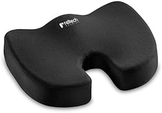 Gel enhanced memory foam, Orthopedic seat cushion: Relief for lower back pain, Sciatica/ Coccyx/Tailbone, encourages correct posture & improves blood circulation,.
