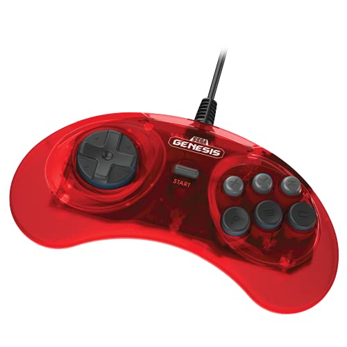 image for Retro-Bit Official Sega Genesis Controller 6-Button Arcade Pad for Seg