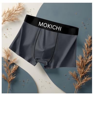 Image of Men's Ice Silk Boxer Briefs for Men | Ultra Soft Breathable Stretch Trunks | Moisture Wicking Quick Dry Innerwear | Comfortable Elastic Waist | Solid Colors