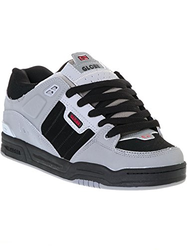 Image of Globe Fusion Skateboard Shoes, Grey Grey Black Red, 10.5