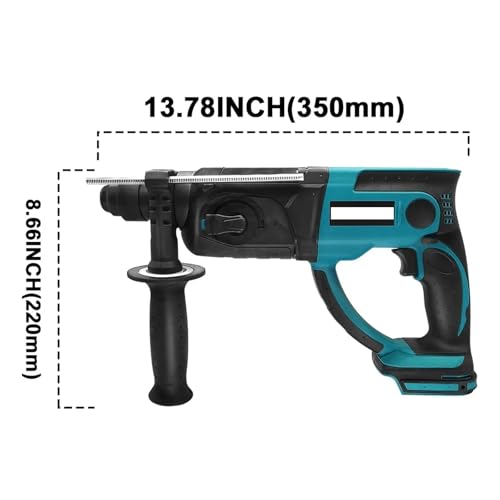 Demolition Hammer 3 Functions Brushless Cordless Electric Rotary Hammer Rechargeable 28MM Hammer Drill Househeld Power Tool 18V Battery(2PCS 4.0Ah Battery) 4 Demolition Hammer 3 Functions Brushless Cordless Electric Rotary Hammer Rechargeable 28MM Hammer Drill Househeld Power Tool 18V Battery(2PCS 4.0Ah Battery) - Image 4