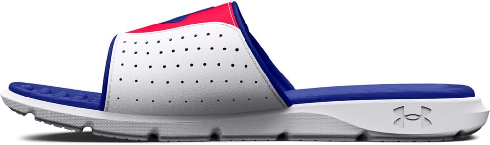 Under Armour Men's M Ignite Pro TX Slide Sandal, (600) Red/White/Royal, 7