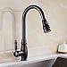 Out Pull Down Sink Mixer Tap Solid Brass Kitchen Hot and Cold Faucet with able Handheld Shower, Black sc