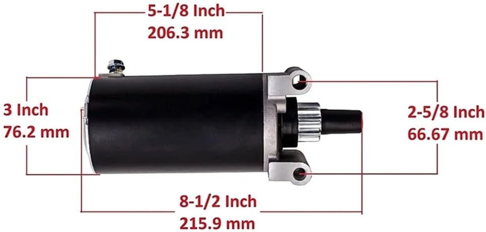 Mower Starter Motor 10 Teeth for 20HP 23HP 25HP 27HP 32-098-01 32-098-01S 32-098-03 Dual Engine