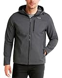 Hurley Mens Soft Shell Micro Fleece Jacket - Water Resistant Performance Stretch Woven Lightweight Jacket for Men (Size S-XL), Size Medium, Heather Dark Stone Grey