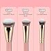 TEOYALL Flat Angled Brushes, Flawless Foundation Brush Under Eye Concealer Brush Bronzer Brush with Liquid Cream Powder