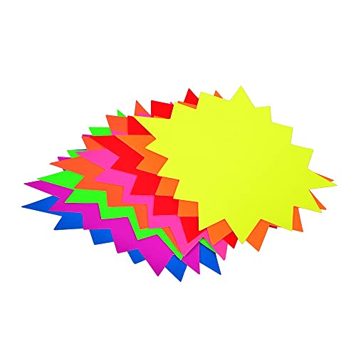 80pcs 6.2 x 4.8 Inches Starburst Signs Retail Sale Tags Paper Signs Double Side Adhesive Tape Included (80pcs)