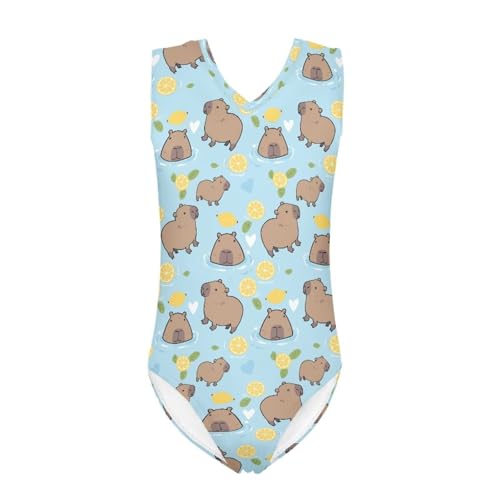 Image of Girls Swimsuit 3-14Y One Piece Swimwear Sleeveless Girls Bathing Suit