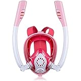 KFGISD, Tauchmasken Schnorchelmaske Scuba-Maske Unterwasser Anti-Beschlag Vollgesichts-Schnorchelmaske ,Tauchmaske(B,L)