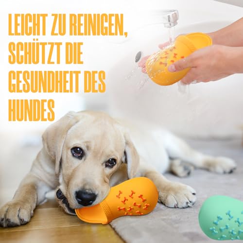 HYSHLC 2PCS Hundespielzeug Unzerstörbar, Quietschspielzeug Hund Interaktives Spielzeug, Hundespielzeug Pantoffel Intelligenz Set für Kleine und Mittelgroße Hunde zum Kauen und Jagen, Gelb Grün