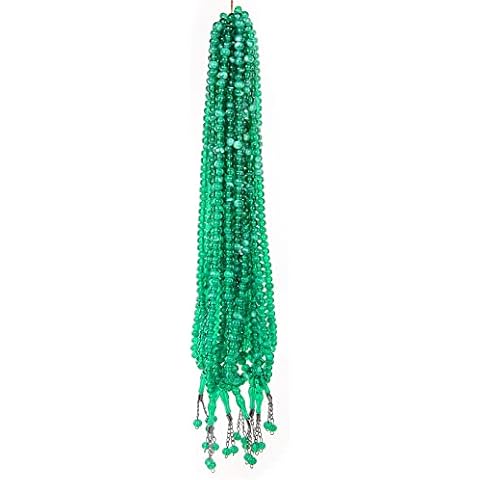 ihvan online, Tasbih Prayer Beads 99, Pack of 10, Muslim Prayer Beads, Islamic Prayer Beads, Muslim Rosary Beads, Zikr Beads, Tasbeeh, Misbaha, Masbaha, Tespih, Bead Necklace, Bracelet, Color: Green Cover