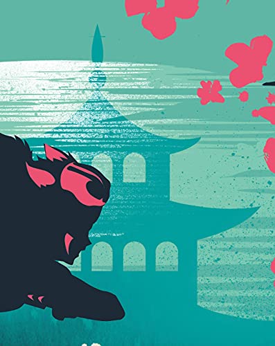 Japanese-Anime-Princess-Art-Print-Ukiyo-e-Wall-Art-8-x-10-Unframed-Japanese-Anime-Artwork-Kodama-Forest-Spirit-Print-Hayao-Miyazaki-Wall-Hanging-Cool-Movie-Inspired-Home-Decor