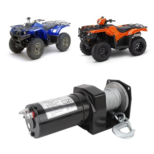 Winche eléctrico 12V 2000lbs con control remoto miniatura 6