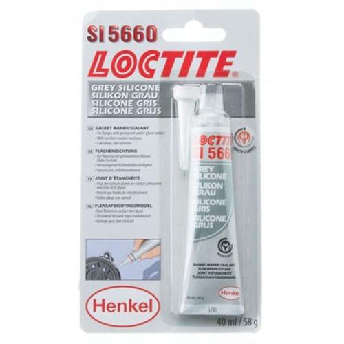 Loctite SI 5660- Silicone gris pour joint d'étanchéité mécanique ou industriel, pâte a joint pour carter et transmission, résistant à l'eau, l'huile et...