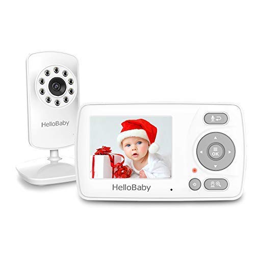 HelloBaby Video Baby Monitor with Camera and Audio, Monitor Baby Monitor Infrared Night Vision, VOX Mode