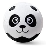VangeBow Silent Indoor Soccer Balls for Toddlers 1-3, Inflatable Soft Plush Baby Toddler Soccer Ball Toys Gifts for 1 2 3 4 5 Year Old Boy Girl First Birthday Gift (Panda, Pump Include)