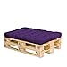 Set di cuscini per pallet, 120 x 80 cm, 1 cuscino (120 x 80 x 10 cm), 500-28 viola