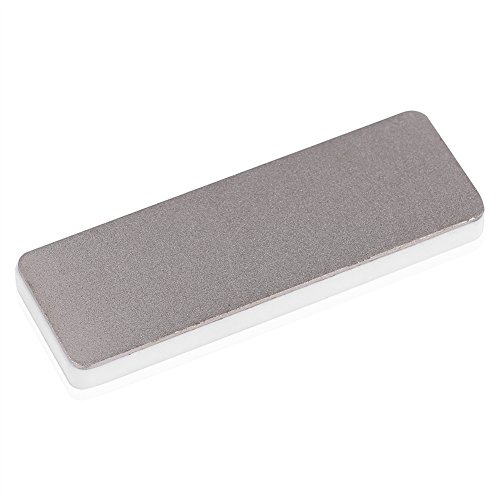FLEXMAN Mini Taschenmesser Schärfer, 75 X 25 X 6 mm Tragbarer Doppelseitiger Schärfstein, Whetstone Messerschärfer, Messerschärferstein für Küche