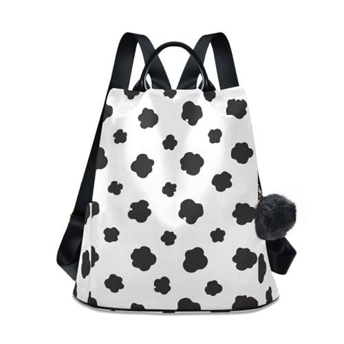 Sac à dos à pois femme antivol et multipoches pour sécuriser vos affaires en tissu sergé