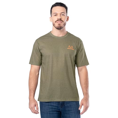 Realtree Men's Short Sleeve Graphic Performance Tee, Moisture Wicking Lightweight T-Shirt for Hunting and Outdoor Lifestyle