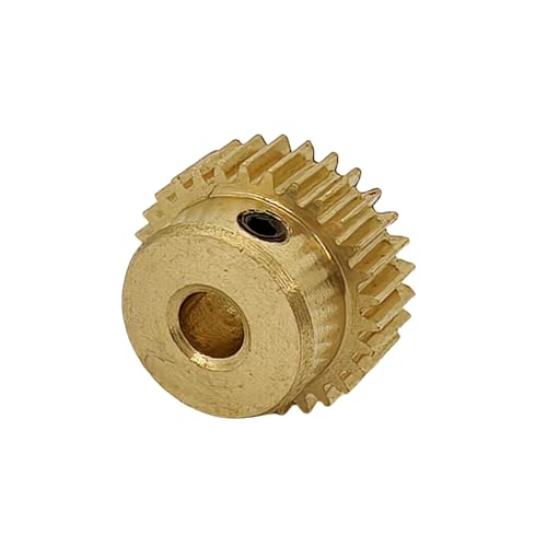 Image of Brass Worm Gear Set - 0.5 Modulus 20T 20:1 Reduction Rate 3mm 4mm Hole Diameter Right Rotation Drive Gear Box Wheel Shaft Kit (Rod-3mm bore, Gear-5mm bore)