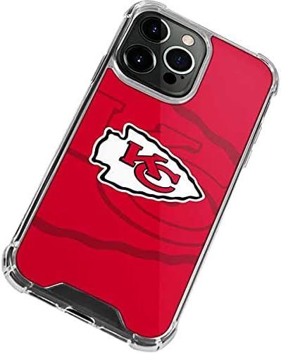 Skinit Clear Phone Case Compatible with iPhone 13 Pro - Officially Licensed NFL Kansas City Chiefs Double Vision Design