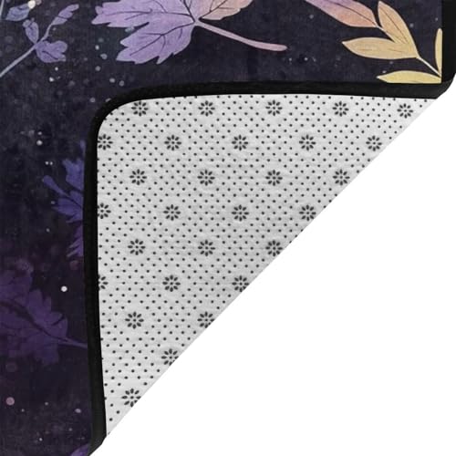 Tapis de sol absorbant grand format motif feuilles étoiles