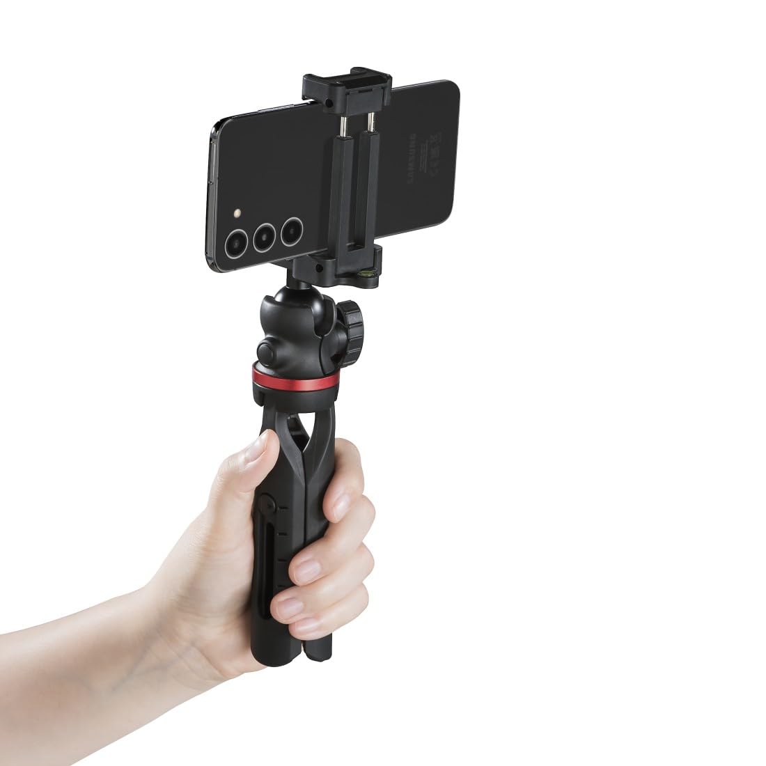 Hama statyw do smartfonów i aparatów (tripod, uchwyt na telefon, z głowicą na aparat, 62-160 cm, foto) czarny